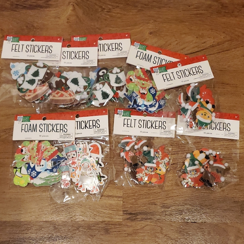 Festive Foam and Felt Stickers Set